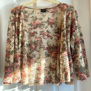 Joyce leslie cardigan White cardigan with flowers